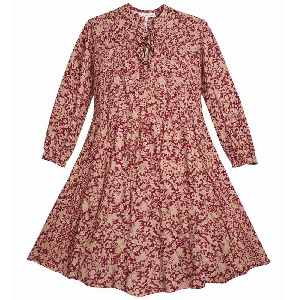 Natalie Martin Fiore Silk Dress Oversized Small Resortwear Luxury Boho Flowy
